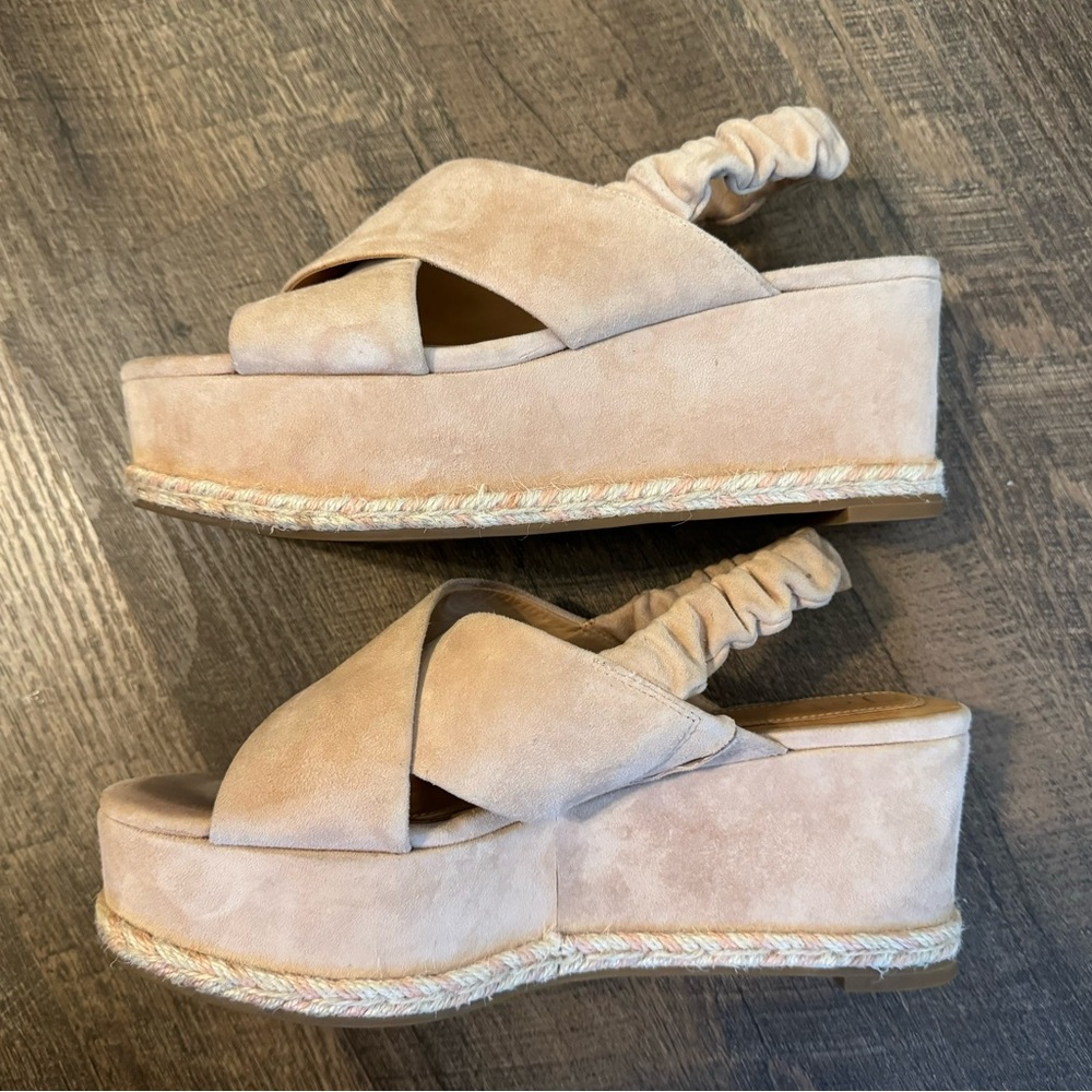 Joie Garden Platform Espadrille Wedge Sandal- Blush, Size 8.5 - Picture 8 of 12